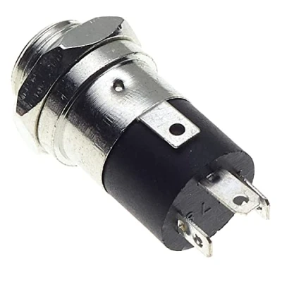 Obrázek 3,5 mm jack, 4pólový, stereo, podvozek pájecí přípojka se 4 přípojkami a pojistnou maticí pro sluchátka audio