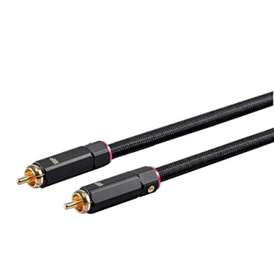 Obrázek Monoprice Onix Serie Digitales Koaxial Audio/Video Cinch Subwoofer Kabel, CL2, RG 6/U, 75 Ohm, 4,5 m, Schwarz