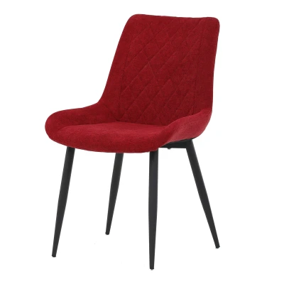 Obrázek Jídelní židle, červená látka, černý kov DCL 218 RED2