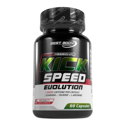 Obrázek Best Body Nutrition Profesionální Kick Speed Evolution Caps, 80 kusů/dóza, 85,2 g