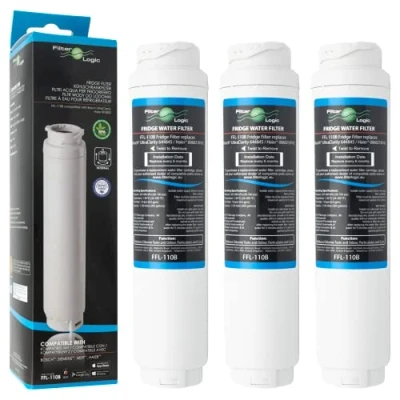 Obrázek FilterLogic FFL 110B 3x vodní filtr kompatibilní s SIEMENS BOSCH NEFF UltraClarity 11034151 KSZ50UC0 11028820 11028825 00740560 lednice side by Water Filter Ultra Clarity Filtrační patrona