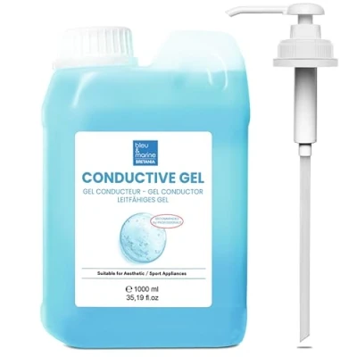 Obrázek bleumarine Bretania profesionální kontaktní gel ultrazvukový elektrodový 1000 ml fyzioterapie a sportovní medicína neutrální pH 5,8 6,4 Dermatologicky testován, modrý, 1 l