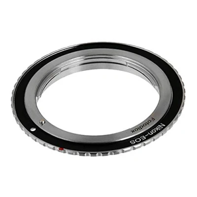 Obrázek Fotodiox Lens Mount Adapter Compatible with Nikon Nikkor F D/SLR on Canon EOS (EF, EF S) Camera Body Gen10 Focus Confiration Chip
