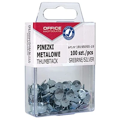 Obrázek Office Products 18195055 19 kovová patka Tržná nehty 100 kusů v balení, stříbrný