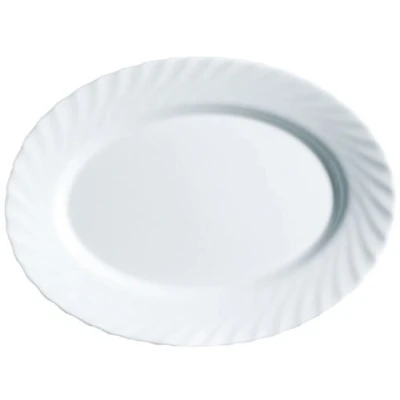 Obrázek Dajar 00090 Ovale Servierplatte Trianon Luminarc, Glas, Weiß, 29 x 21, 5 2 cm