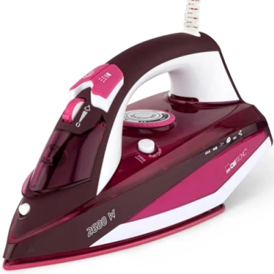 Obrázek Clatronic® napařovací žehlička s keramickou podrážkou odolnou proti poškrábání se 7 funkcemi plynulá regulace teploty ovládací prvky Soft Touch 2600 W DB 3705