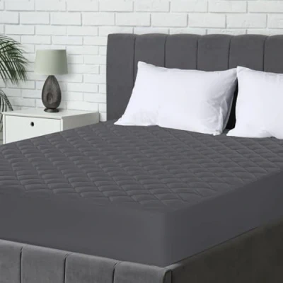 Obrázek Utopia Bedding Prošívaný chránič matrace 180 x 200 cm, podložka na napínací matrace, hloubka kapsy potah se natahuje až 38 cm (šedý)