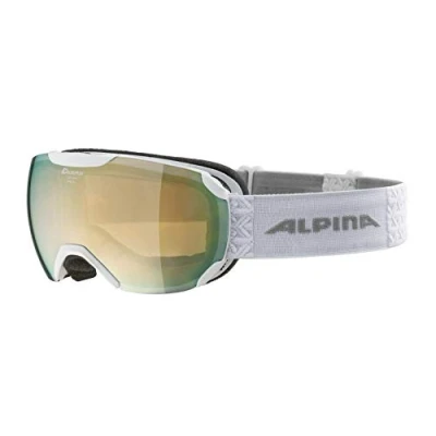 Obrázek ALPINA PHEOS S Q LITE zrcadlové, kontrastní lyžařské brýle se 100% UV ochranou pro dospělé, bílé, One Size