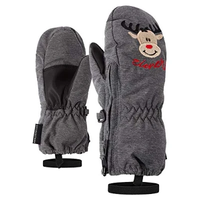 Obrázek Ziener Dětské LE ZOO MINIS glove lyžařské rukavice / zimní sporty teplé, prodyšné, šedé (dark melange.black), 98 cm