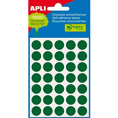 Obrázek APLI 708633 páska pro 13 x mm, 5 listů, Zelená