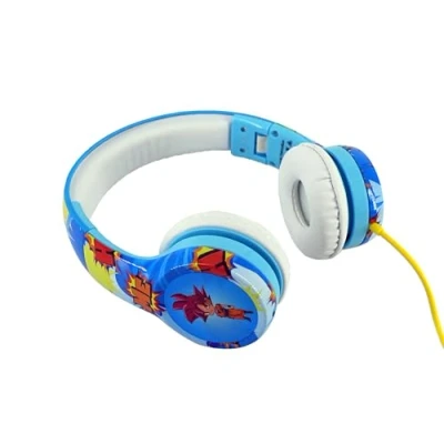 Obrázek Teknofun Dragon Ball Super Kopfhörer Goku und Beerus Klappbares Headset 3,5 mm Klinkenanschluss Verstellbares Stirnband Himmelblau Für Kinder Erwachsene