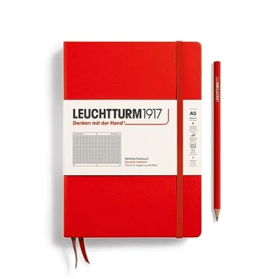 Obrázek Leuchtturm1917 zápisník Medium (A5), tvrdé desky, 249 stran, červená