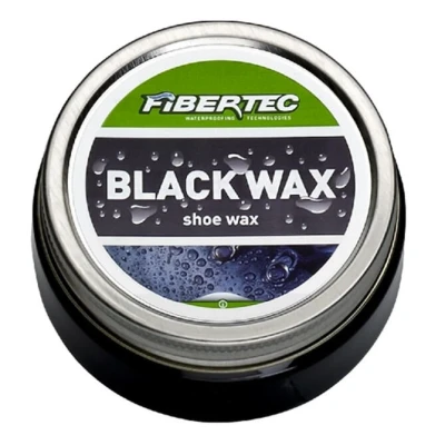 Obrázek FIBERTEC Black Wax Eco vosk na boty k impregnaci obuvi a péči o kůži, černý, 100 ml, černá