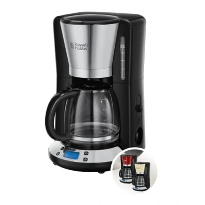 Obrázek Russell Hobbs kávovar [digitální časovač, sprchová hlavice pro optimální extrakci a aroma] Victory ušlechtilá ocel leštěná do vysokého lesku (max. 10 šálků, 1,25l skleněná konvice, 1100 W) na