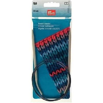 Obrázek Prym Kulaté pletací jehlice ALU 80 cm 5,00 mm šedá kruhová jehla, hliník, 5
