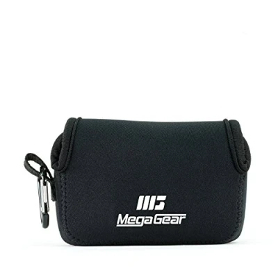 Obrázek MegaGear &quot;Ultra lehký&quot; neoprenová brašna na kameru mobilní telefony pro Canon PowerShot SX710 HS, G15, G16, SX720 SX730 HS s karabinovým snadné nošení, černá