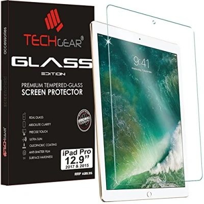 Obrázek TECHGEAR Matné pancéřové sklo kompatibilní s iPad Pro 12. 9 (2017/2015), matná ochrana proti oslnění, sklo, ochranná fólie na displej 12,9 palců (1. a 2. generace)