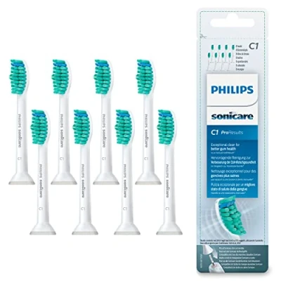 Obrázek Philips Sonicare Originální kartáčová hlava ProResults HX6018 / 07, až 2x další odstranění plaku, balení 8, standardní, bílá