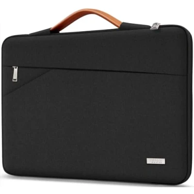 Obrázek TECOOL 14 palců taška na laptop s rukojetí pro Lenovo Thinkpad Ideapad HP Dell Acer Asus notebook Chromebook vodotěsná nárazuvzdorné pouzdro, černá