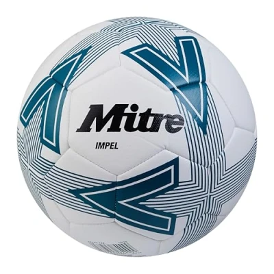 Obrázek Mitre Impel L30P Fußball, hohe Strapazierfähigkeit, Formbeständigkeit, Weiß/Grün, 2
