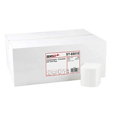Obrázek Semy Top samostatný list toaletní papír, 9000 listů, 2 vrstvy vysoce bílé / celulóza 10 x 22 cm, 1 balení (1 kus)