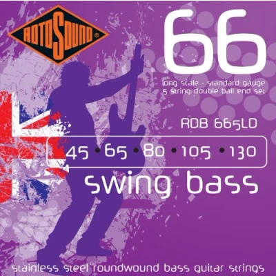 Obrázek Rotosound Struny z ušlechtilé oceli pro basy kulatý drát Double Ball End Standard 45 65 85 105 130