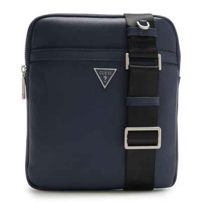 Obrázek Guess Certosa Saffiano Unisex Taška s příčným popruhem, Velikost: One Size, Blue