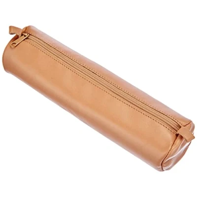 Obrázek Clairefontaine 8298C penál (z pravé kůže, Ø 5,5 x 22 cm) 1 kus přírodní
