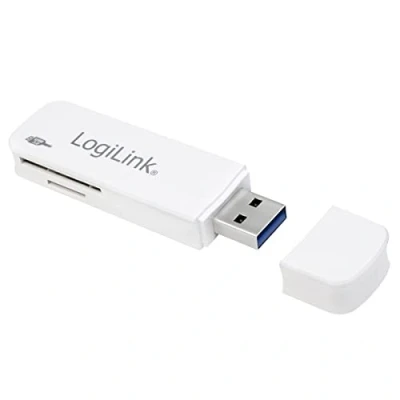 Obrázek LogiLink CR0034A čtečka karet USB 3.0 v mini formátu s ochranným krytem, bílá