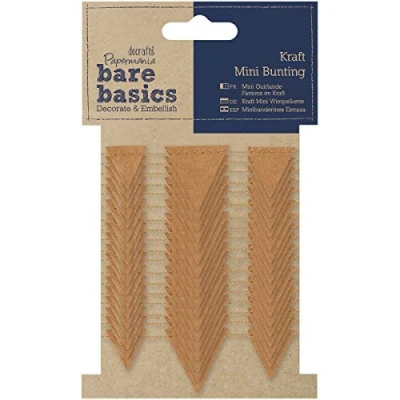 Obrázek Papermania Bare Basics Kraft Mini Dreiecke Wimpelkette, braun