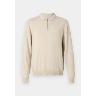 Obrázek JACK &amp; JONES Male polokošile jednobarevná polokošile, Oatmeal, L