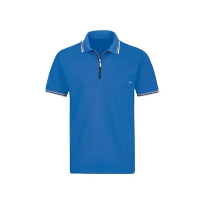 Obrázek Trigema Pánská polokošile se zipem, Electric blue