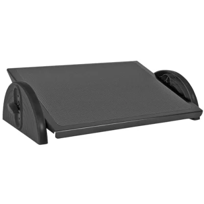 Obrázek Wedo Opěrka nohy Relax Steel 2755001, ocelový plech, výškově nastavitelná v 5 stupních, protiskluzová, gumové nohy, testováno GS, černá, 55 x 35 13 cm