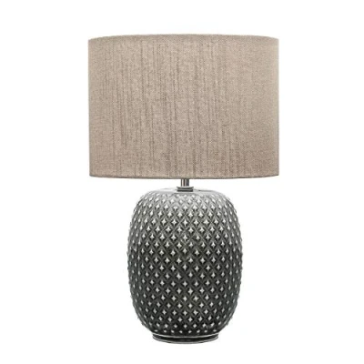 Obrázek Pauleen 48153 Pretty Classy stolní lampa keramika se stínítkem světle béžová max60W E27 tmavě šedá/béžová 230V