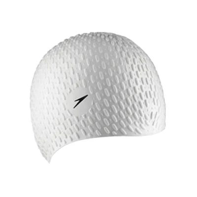 Obrázek Speedo Unisex Bubble Bath Cap plavecká čepice pro dospělé, bílá, jednotná velikost