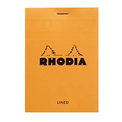 Obrázek Rhodia Poznámkový blok 12600C (sešitý, linkovaný, mikroperforovaný, 85 x 120 mm, 80 listů) 1 kus oranžový