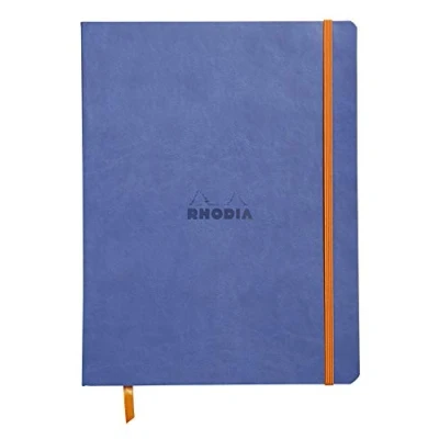 Obrázek Rhodia 117508C poznámkový sešit (s měkkou obálkou, linkovaným, 80 listů, 19 x 25 cm) safírově modrá