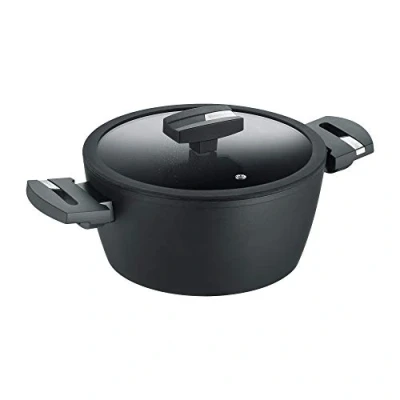 Obrázek Berndes Balance Induction Kochtopf Enduro, 20 cm, Induktion, Topf extrem Kratzfest, Guss Optik, allherdtauglich, Aluminium, schwarz