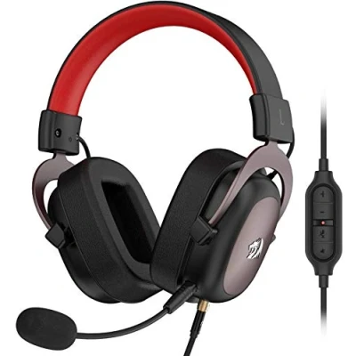 Obrázek Redragon H510 Zeus herní sluchátka s kabelem 7.1 Surround Sound náušníky z paměťové pěny 53MM ovladač odnímatelná mikrofonová funguje PC/PS4 a Xbox One, Switch