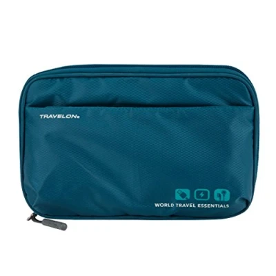 Obrázek Travelon World Travel Essentials Tech Organizer, Pfauenblaugrün, Einheitsgröße, Organizer