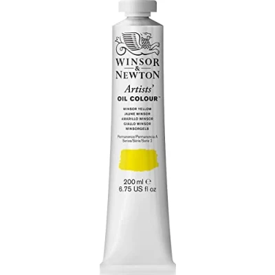Obrázek Winsor &amp; Newton olejová barva 1237730 Artists 200 ml tuba, umělec s nejvyšší možnou pigmentací, světlostálost Winsorova žlutá