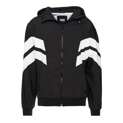 Obrázek Urban Classics Crinkle Panel Track Jacket Lehká bunda, Muži, Velikost: Small, Black/white