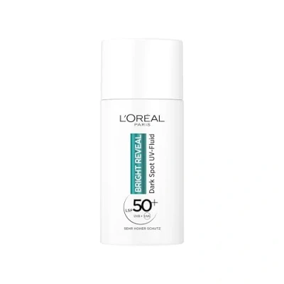 Obrázek L&#039;Oréal Paris UV Fluid LSF 50 Chrání před slunečními paprsky, zabraňuje vráskám a pigmentovým skvrnám, s vitaminem C E, Bright Reveal Fluid, ml