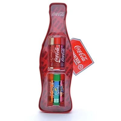 Obrázek Lip Smacker Coca Cola ve tvaru vintage láhve s 6 tyčinkami pro péči o rty v různých příchutích