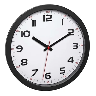 Obrázek TFA Dostmann Nástěnné hodiny analogové, sklo, 60. 3050, dobře čitelné, D 305 x Š 38 V mm (černé)