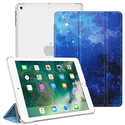 Obrázek Fintie pouzdro pro Pad 9. 7 palců 2018 2017 / iPad Air 2 (2014) (2013) ultratenké ochranné s průhlednou zadní stranou, kryt Cover funkcí automatického spánku/probuzení, hvězdná