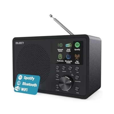 Obrázek Internetové rádio WLAN DAB+ s Bluetooth DAB Plus Radio Kuchyňské Internet DSP reproduktorem Digitální Frontier Oktiv App Dálkové ovládání MAJORITY