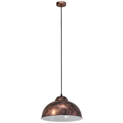 Obrázek EGLO Závěsné svítidlo Truro 2, vintage lampa do jídelny v industriálním designu, jídelní stůl závěsná z kovu nerezovém vzhledu, objímka E27