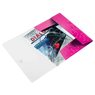 Obrázek Leitz Desky s napínáky 155543 wow, A4, PP, růžová metalíza