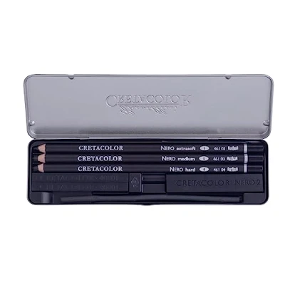 Obrázek Cretacolor Pocket Set Urban Sketching kreslicí sada na uhlí/charcoal 7dílná